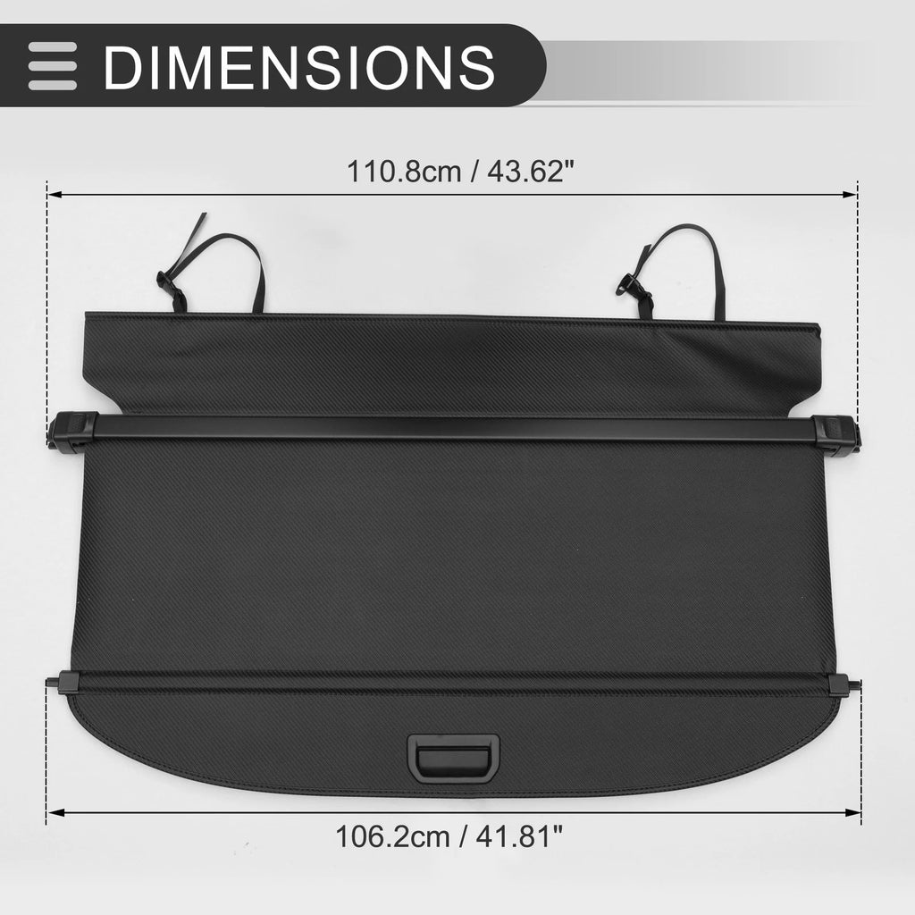 Retractable Cargo Cover for Honda HR-V (2015–2022) Black Carbon Fiber