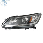 Set of 2 Black Halogen Headlights for Honda Accord (2013-2015)