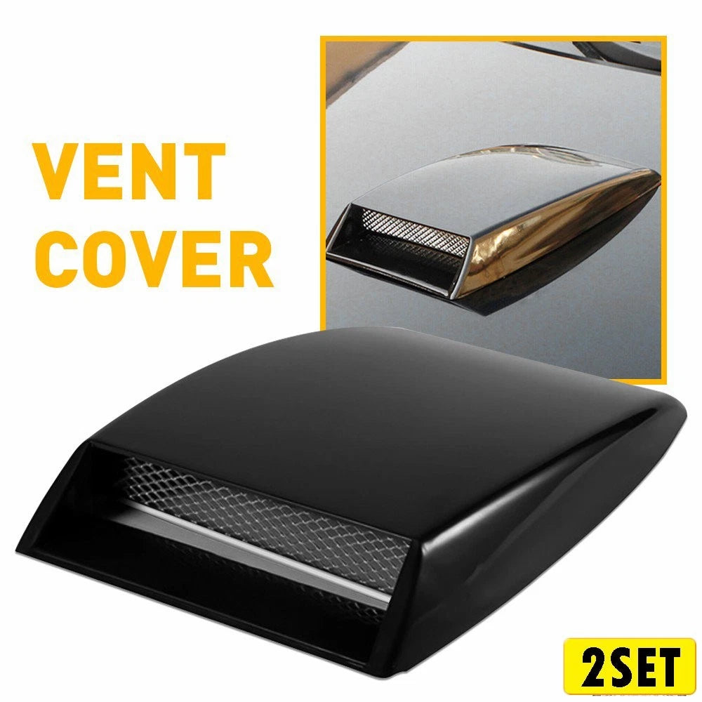 Set of 2 Intake Air Flow Scoops for Universal Fit (Hood Vent Cover)
