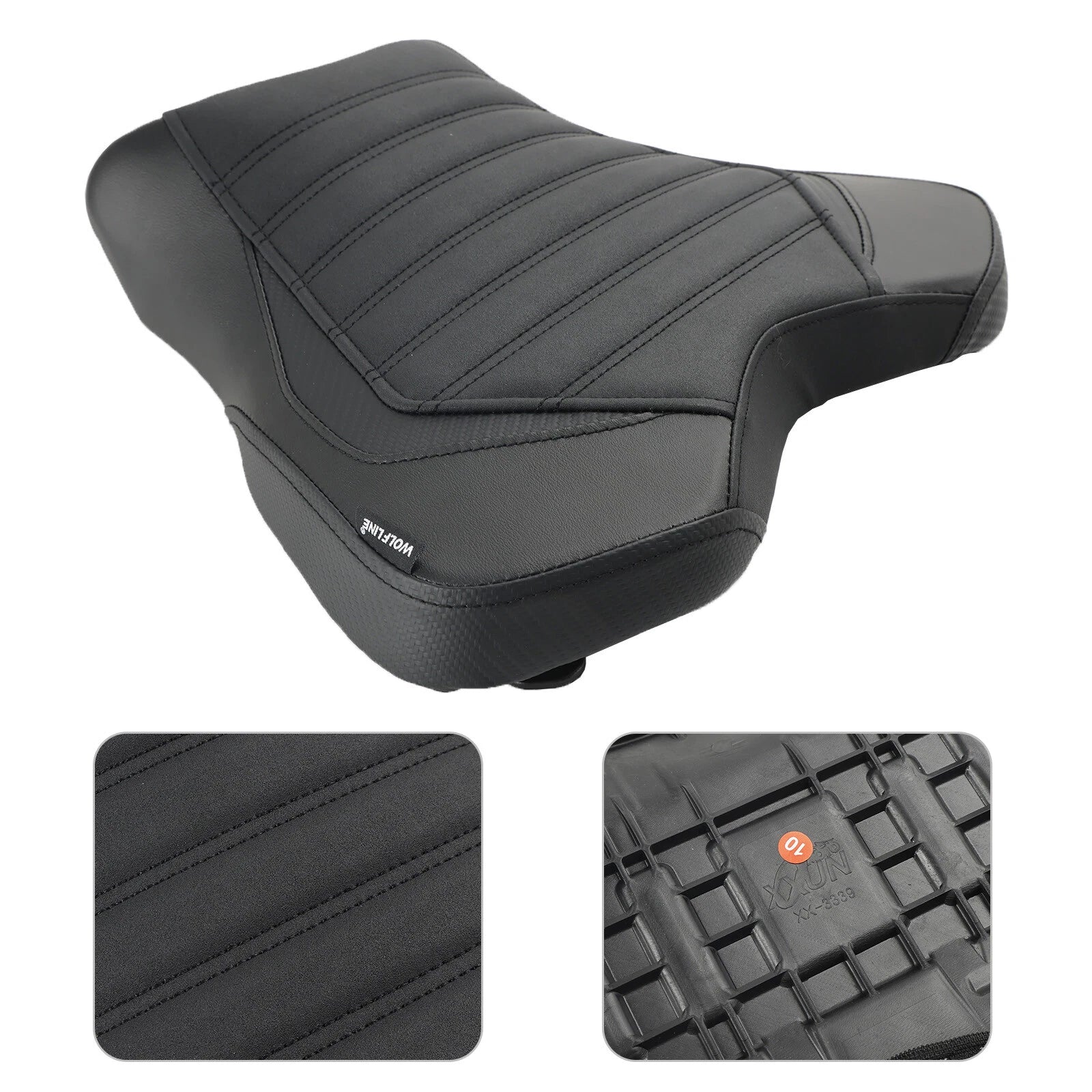 Front Driver Seat Cushion for Yamaha YZF-R1 (2015–2023) - Black PU