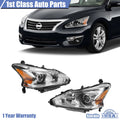 Headlight Assembly for Nissan Altima Sedan (2013–2015) Chrome Projector