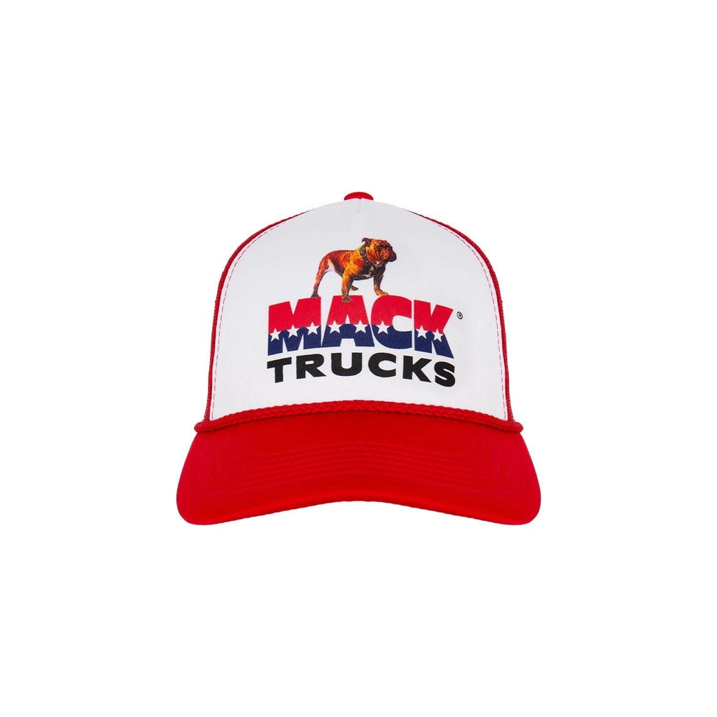 Retro Foam Trucker Cap for Mack Trucks (Snapback, Red/White)