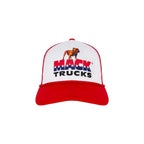 Retro Foam Trucker Cap for Mack Trucks (Snapback, Red/White)