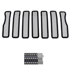 Stainless Black Mesh Grille Insert for Jeep Wrangler JL (2018-2024)