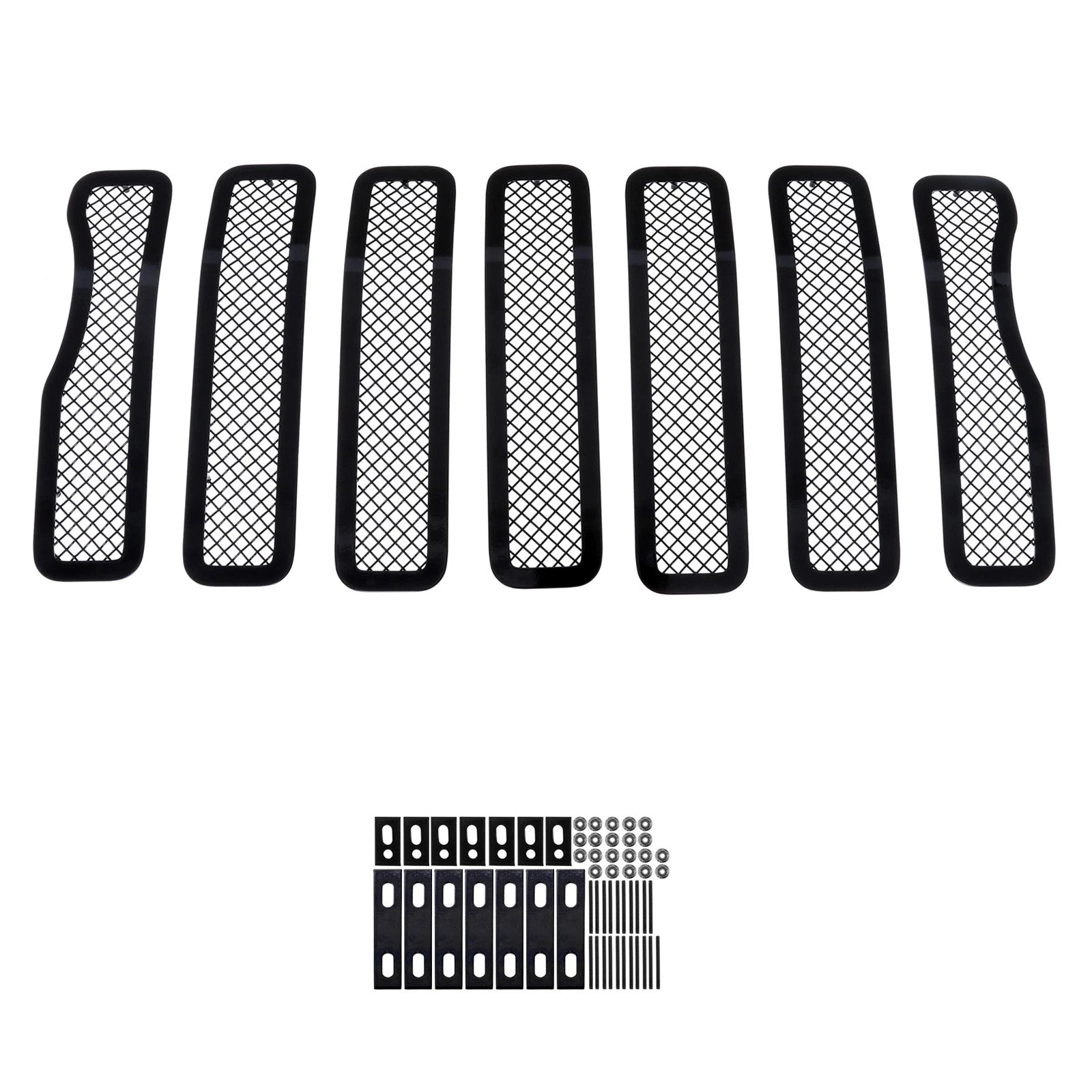Stainless Black Mesh Grille Insert for Jeep Wrangler JL (2018-2024)
