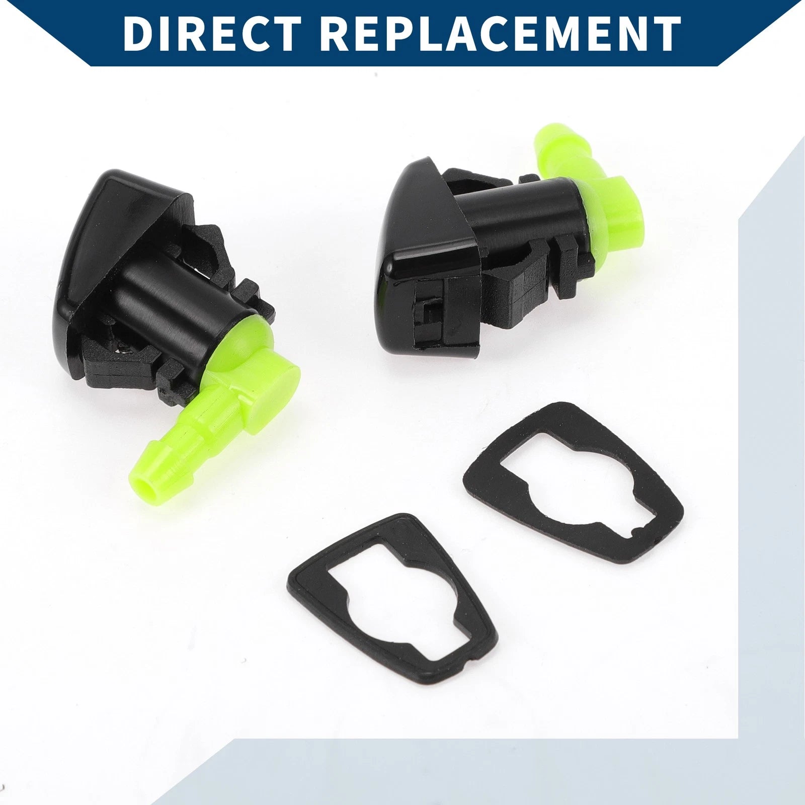 2X Front Windshield Washer Nozzles No.68260443AA/55372143AB for Jeep Commander (2006–2010)