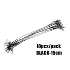 10pcs Fishing Line Leader Nylon-coated Stainless Steel with Snap & Swivel