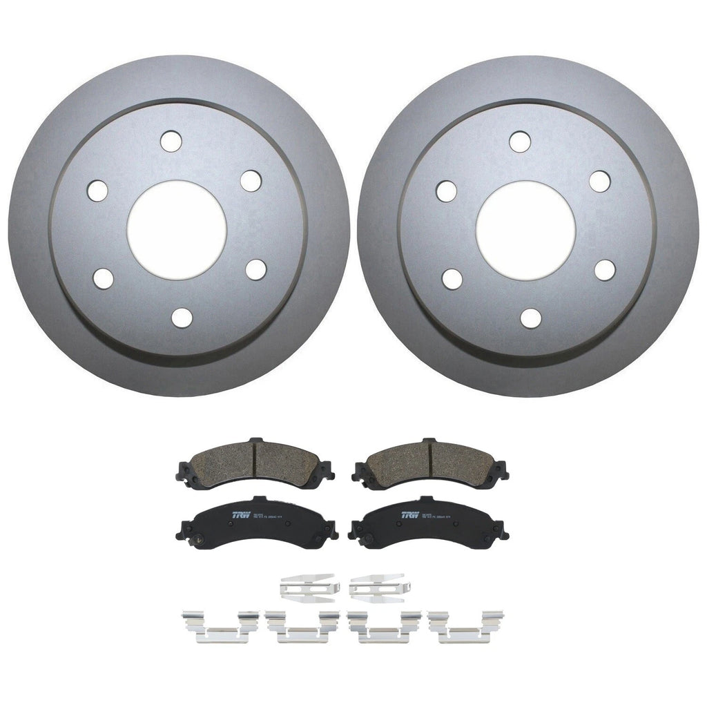 Rear Brake Kit 325mm Rotors TRW Pro Ceramic Pads for Silverado Sierra 1500 (2014–2023)