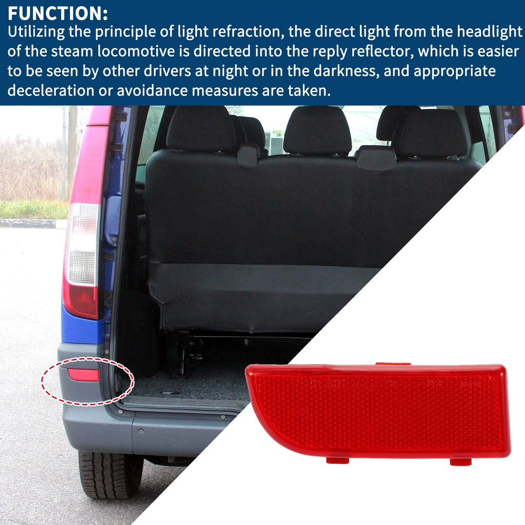 Bumper Reflector for Mercedes-Benz Vito Viano W639 (2003–2014) Rear Left