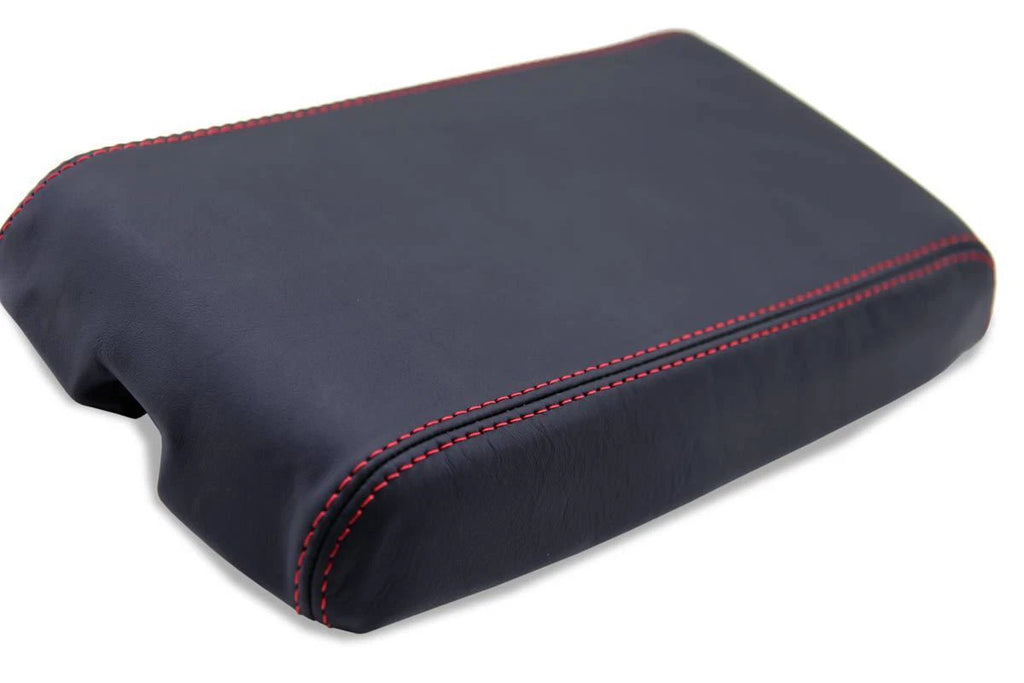 Leather Synthetic Console Center Armrest Cover for Camaro (1982–1992) Red Stitch
