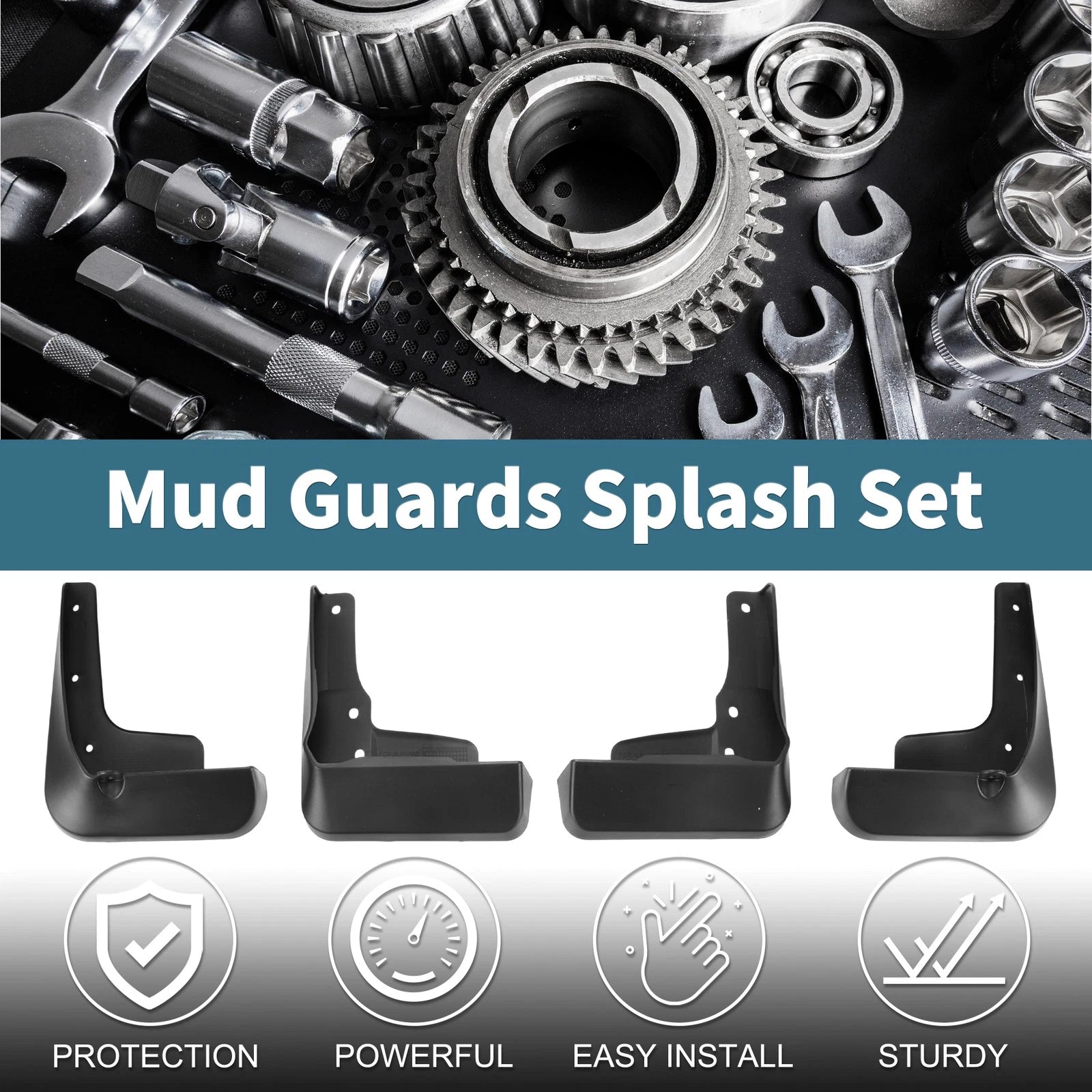Set of 4 Mud Flaps Splash Guards for Toyota Alphard (2022–2024)