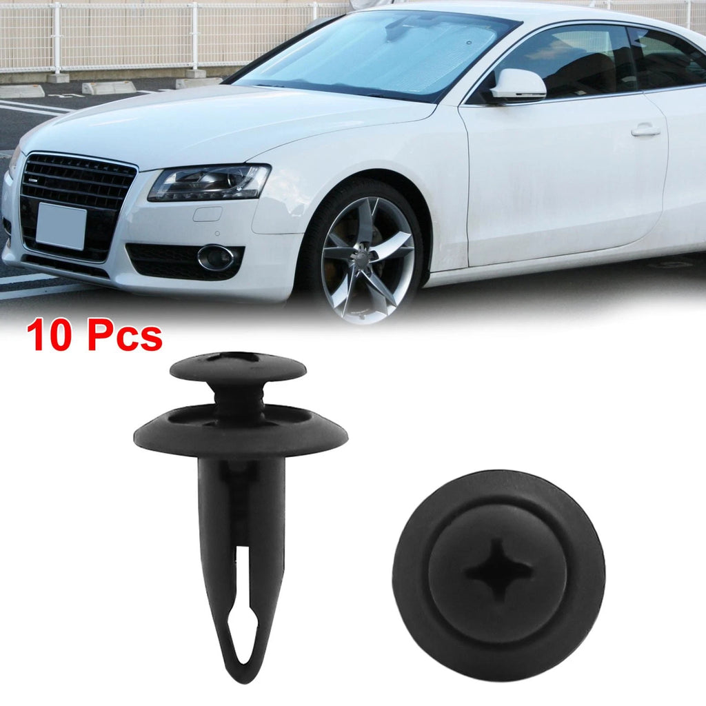 Set of 10 Plastic Bumper Push Clips Rivets for Ford (6mm Hole Dia)