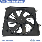Left Auxiliary Radiator Cooling Fan Assembly for Acura TLX (2015–2020)