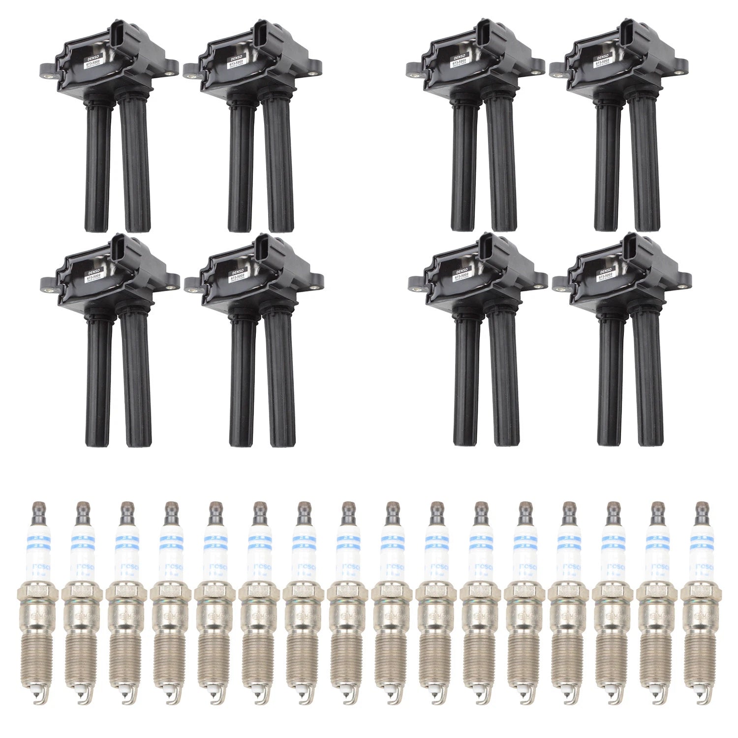 Set of 8 Ignition Coils & Spark Plugs for Dodge Challenger Charger V8 (2011–2023)