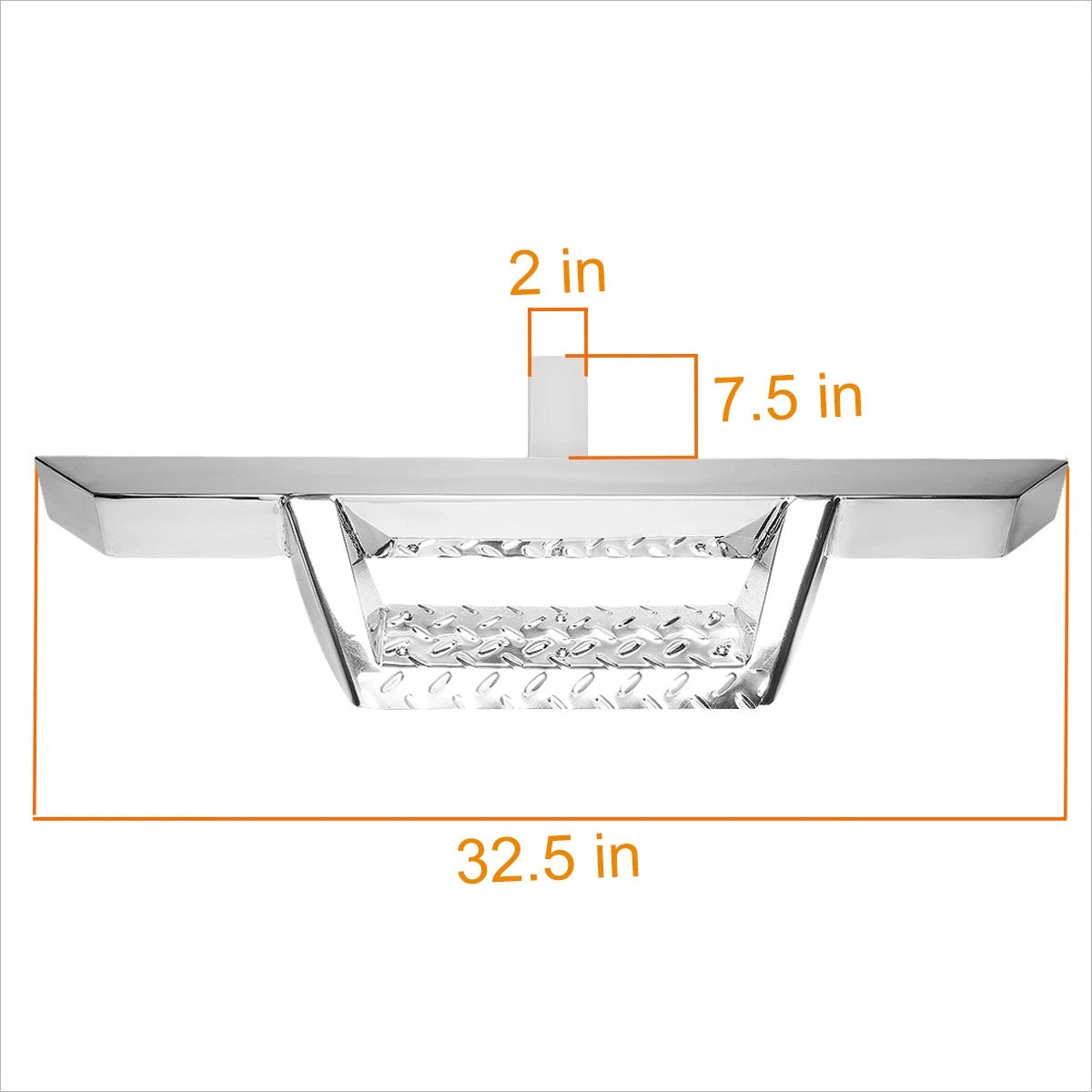 Rear Bumper Trailer Towing Hitch Step Bar for 2" Receiver (Fits 32.5"x2.25")