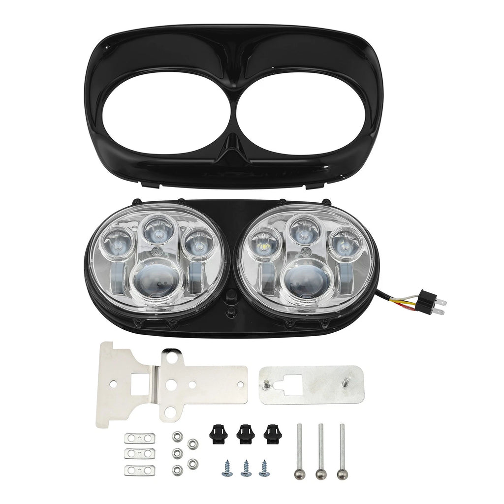 5.75" Dual LED Projector Headlight for Harley Touring Road Glide (1998–2013)