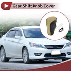 Gear Shift Knob Cover for Honda Accord 2008-2012 Black Beige Leather