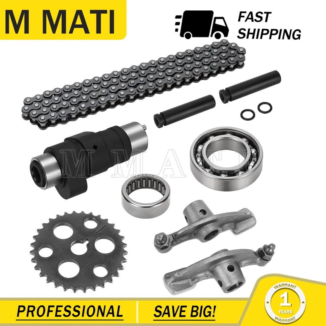 Camshaft & Cam Chain Gear Bearing Kit for Yamaha Moto-4 350 YFM350 (1989–1995)