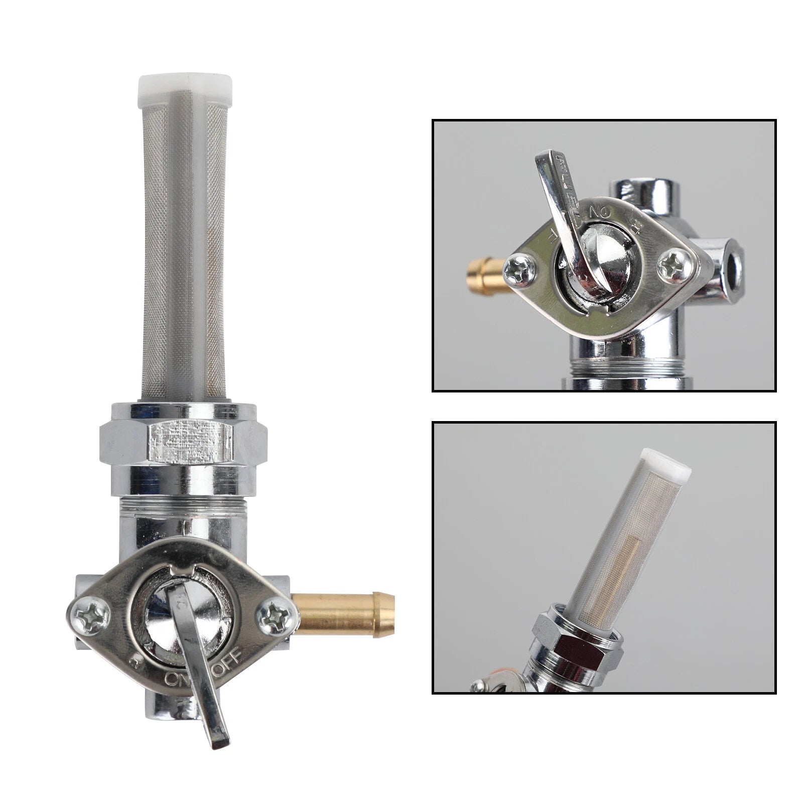Petcock Fuel Valve Right Spigot 22mm for Harley Softail Electra Glide Road King