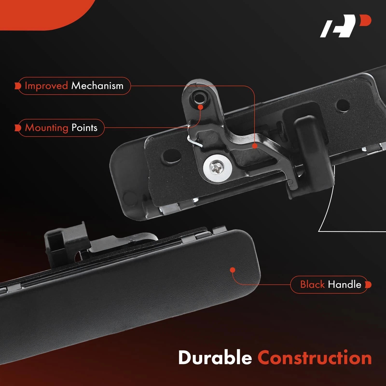 2X Front Exterior Door Handle for Ford E-150 E-350 (2008-2014)