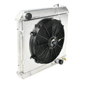 3 Row Aluminum Racing Radiator & Fan Shroud Kit for Chevy C/K Pickup (1963–1966)