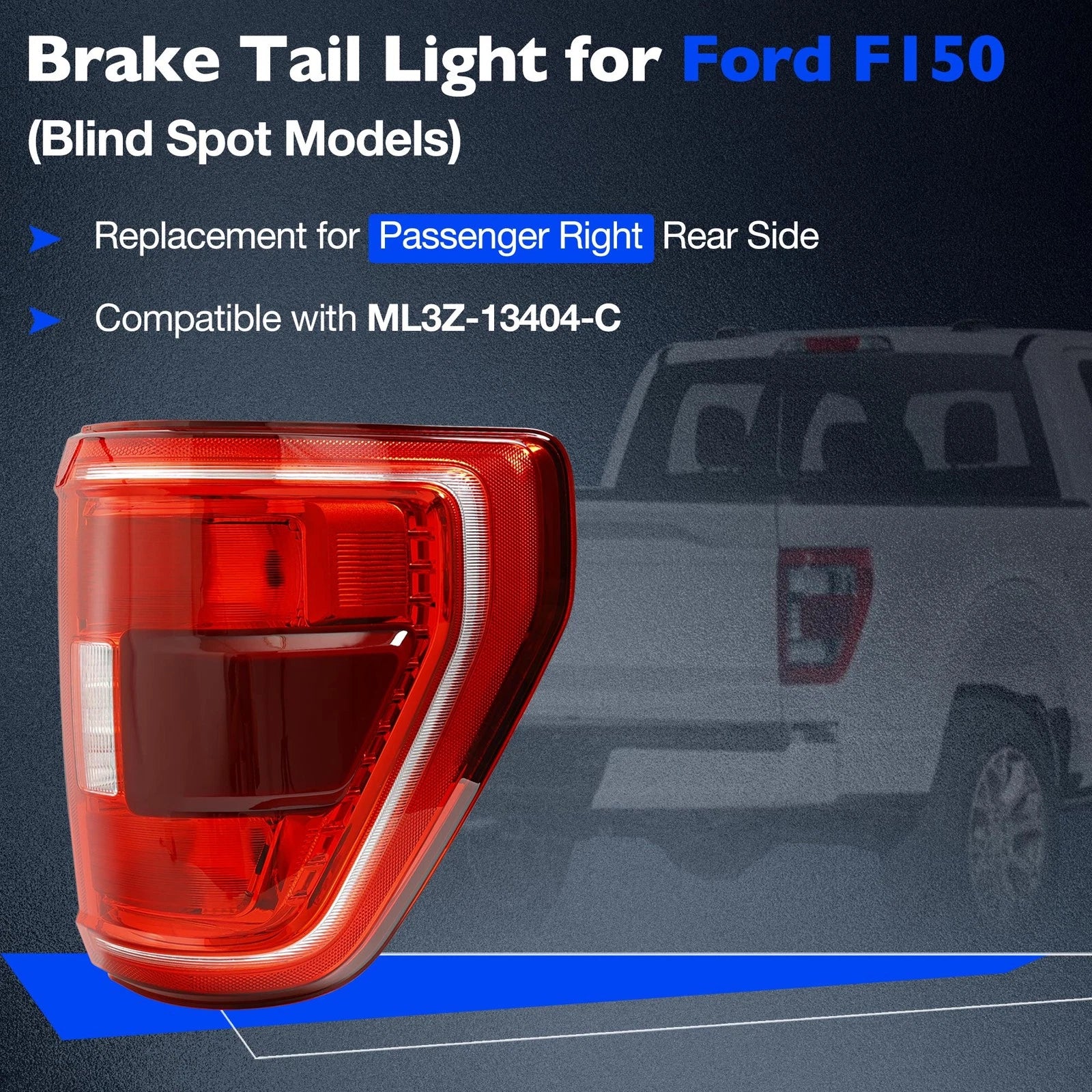 Rear Right Tail Light for Ford F-150 (2021-2023)