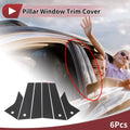 Door Pillar Window Trim for Ford Mach-E (2021–2022) Carbon Fiber Black
