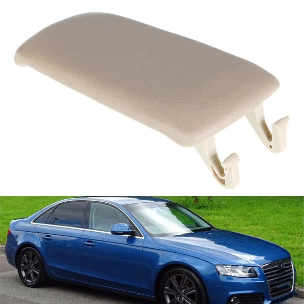 Leather Armrest Console Lid Cover for Audi A4 B7 (2005–2008)