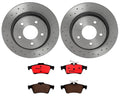 Brembo Xtra Rear Brake Kit 280mm Disc Rotors Ceramic Pads for Mazda 3