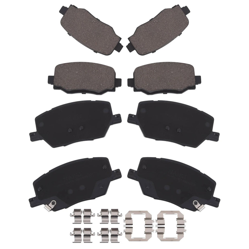 Set of 8 Ceramic Brake Pads for Jeep Renegade Fiat 500X (2016–2021)