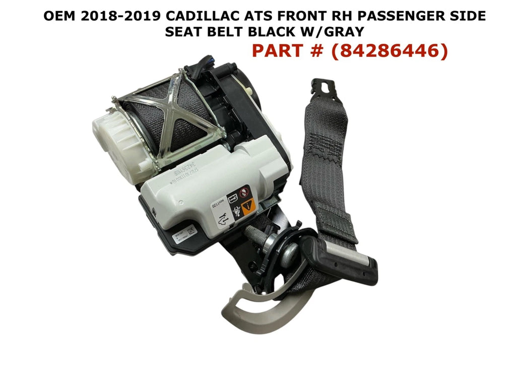 Right Side Seat Belt for Cadillac ATS Sedan (2018–2019) 84286446, Black