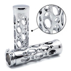 Chrome Hand Grips for Kawasaki Nomad Drifter Vulcan 1600 / Harley FXDL Dyna Low Rider (2000–2009)