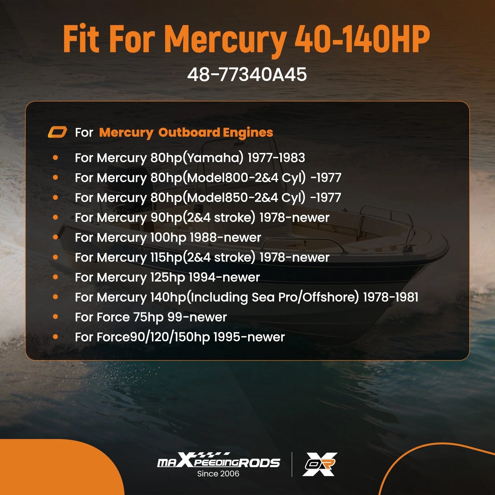 3 Blade Marine Prop 14x13 for Mercury 40-140HP