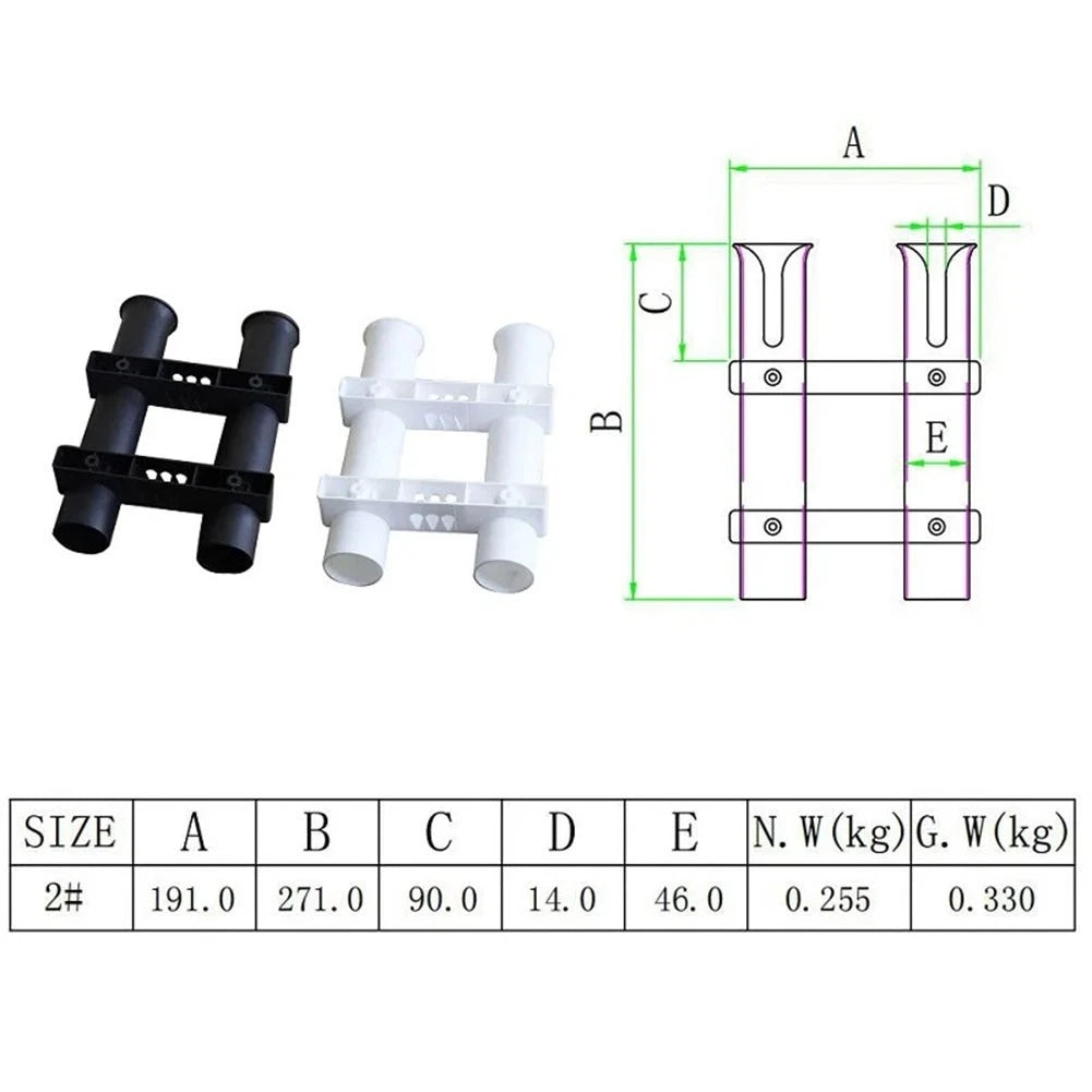 Set of 4 Tubular Connector Fishing Rod Holders for Organizing Gear