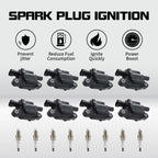 8X Ignition Coil & Iridium Spark Plug for Chevy Silverado Express (2003–2023)