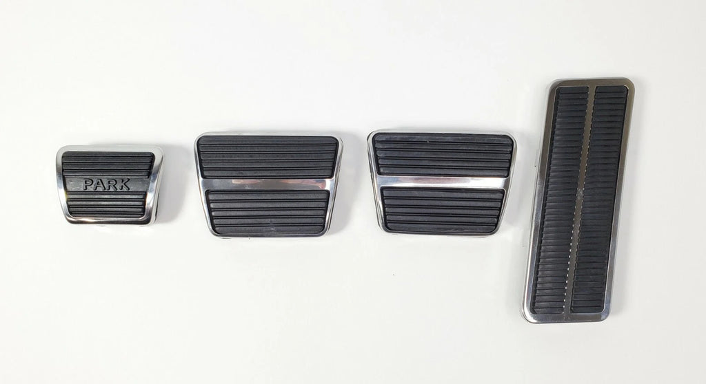 Clutch Gas Pedal Pad Kit with Chrome Trim for 1967–1968 Camaro Firebird