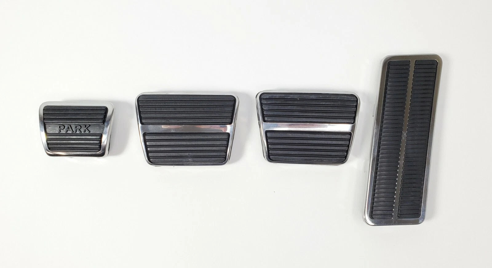 Clutch Gas Pedal Pad Kit with Chrome Trim for 1967–1968 Camaro Firebird