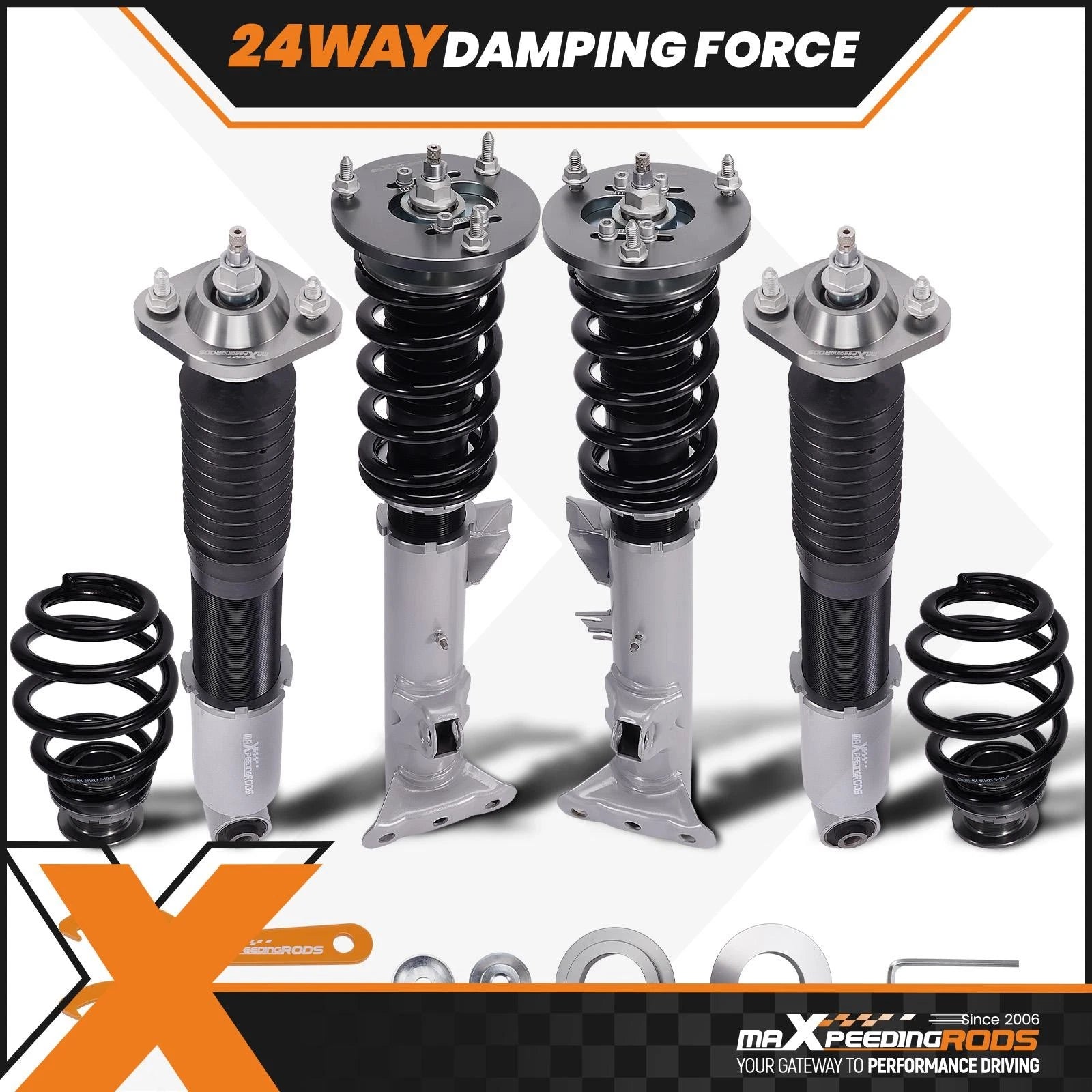 24 Level Adjustable Coilovers for BMW 3 Series E36 (1992–1999) RWD