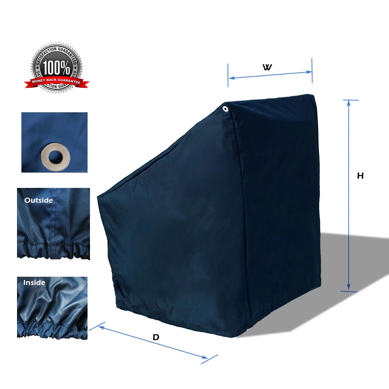 Boat Center Console Cover for Up to 40"Wx30"Dx44"H (Navy)