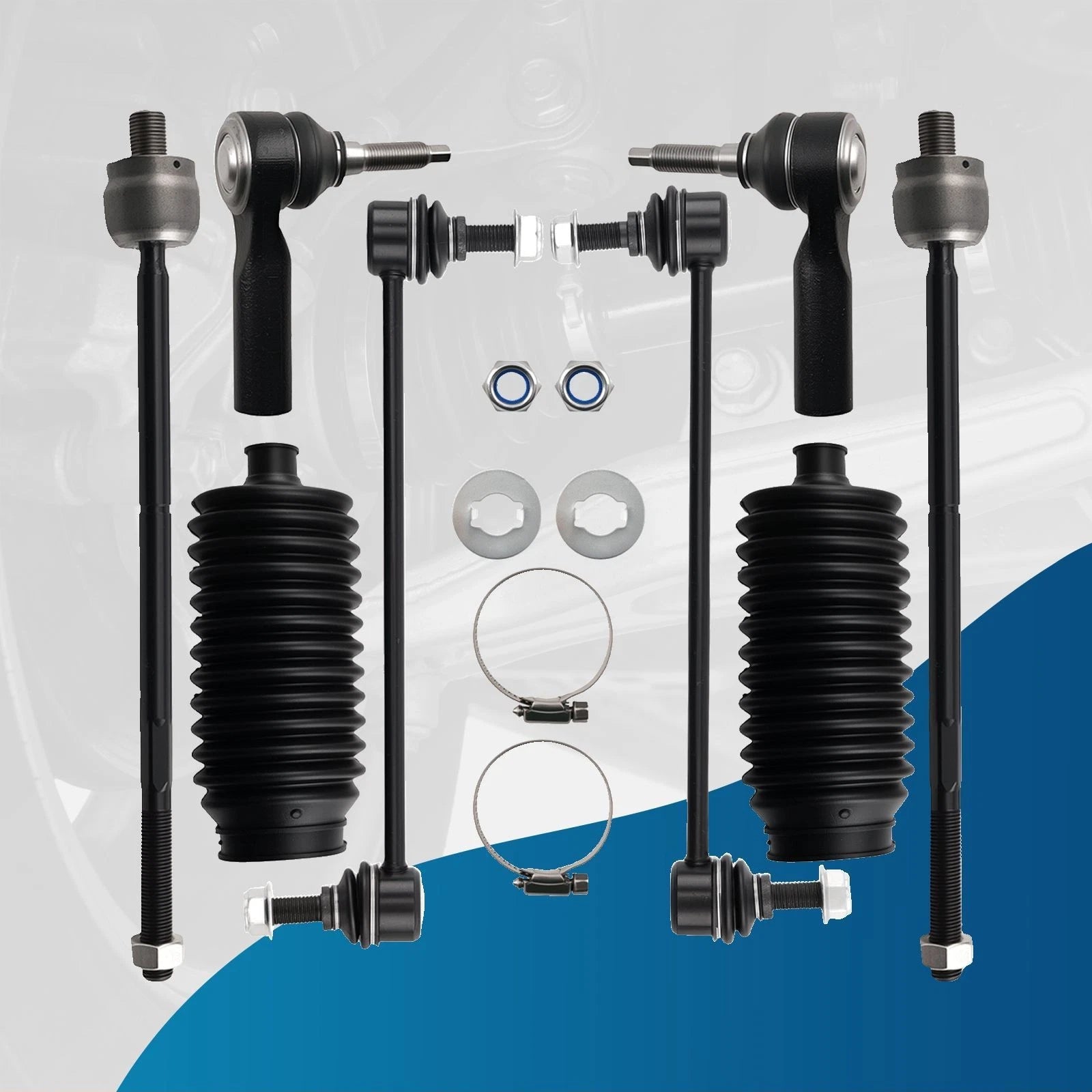 Front Stabilizer Bar End Link & Tie Rod Kit for Ford Mustang (2005–2010) ES80805