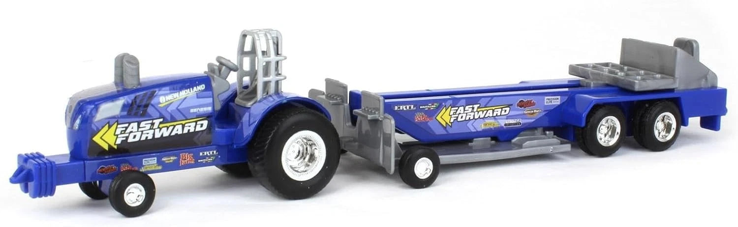 ERTL 1/64 New Holland Fast Forward Pulling Tractor with Sled 47574