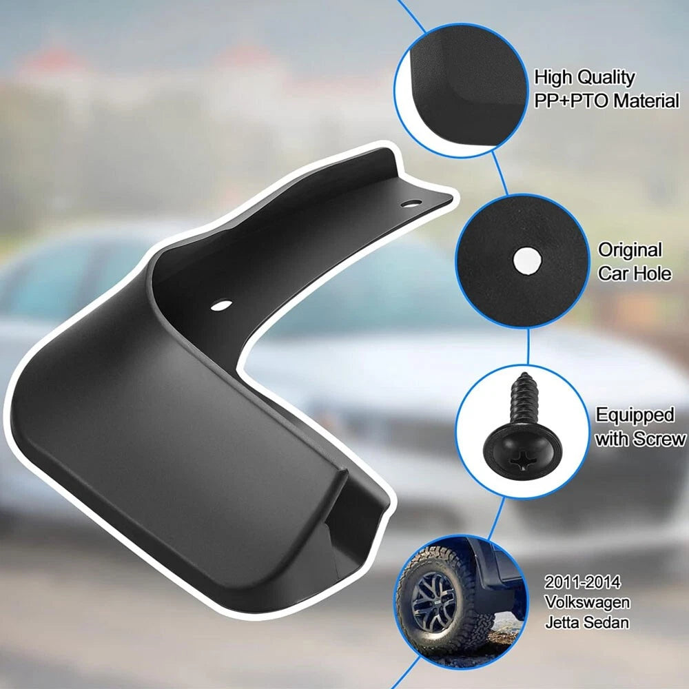 Set of 4 Splash Guards Mud Flaps for VW Jetta (2013–2014)