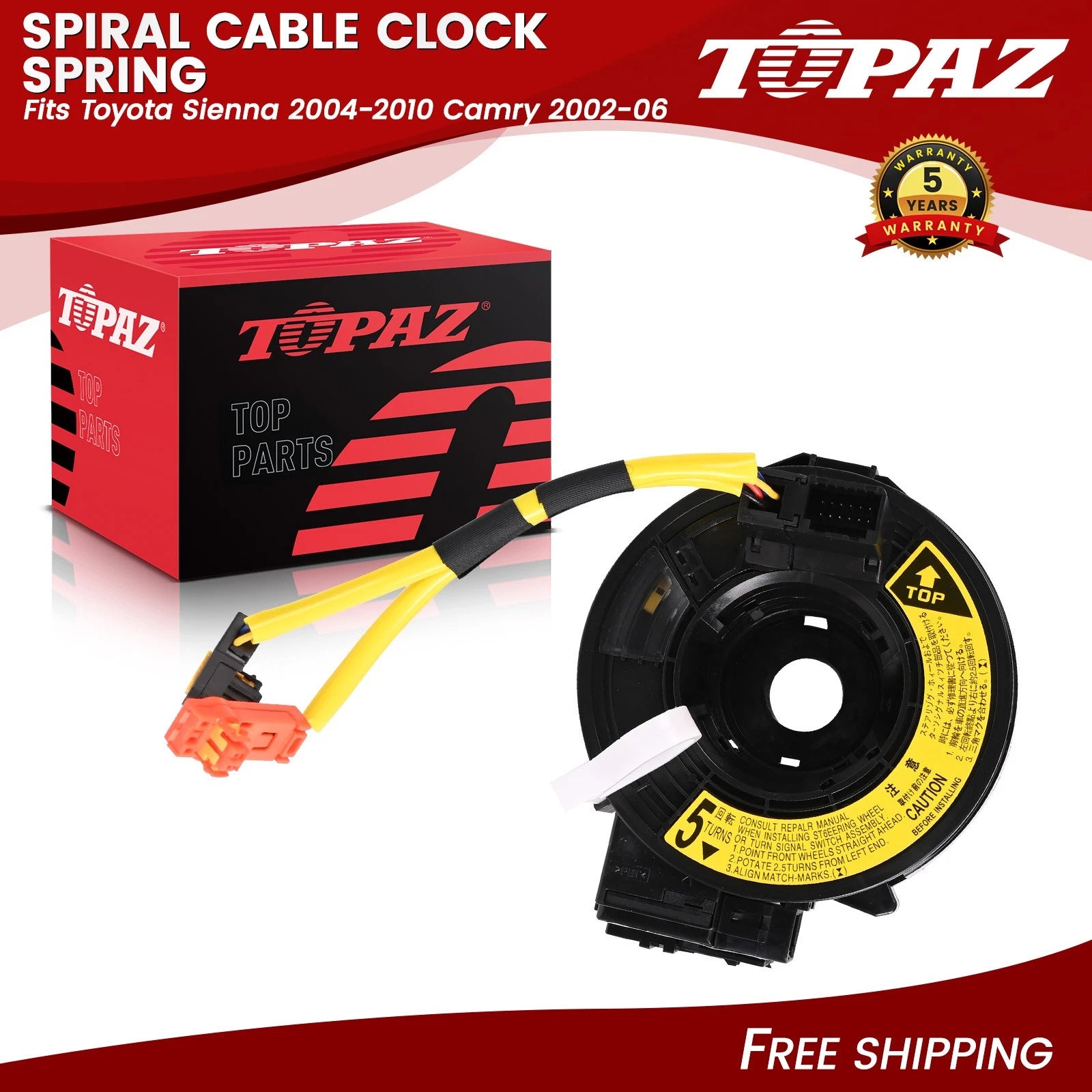 Spiral Cable Clock Spring for Toyota Sienna Camry (2002–2010)