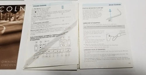 Owner's Guide Manual for Lincoln LS (2003)