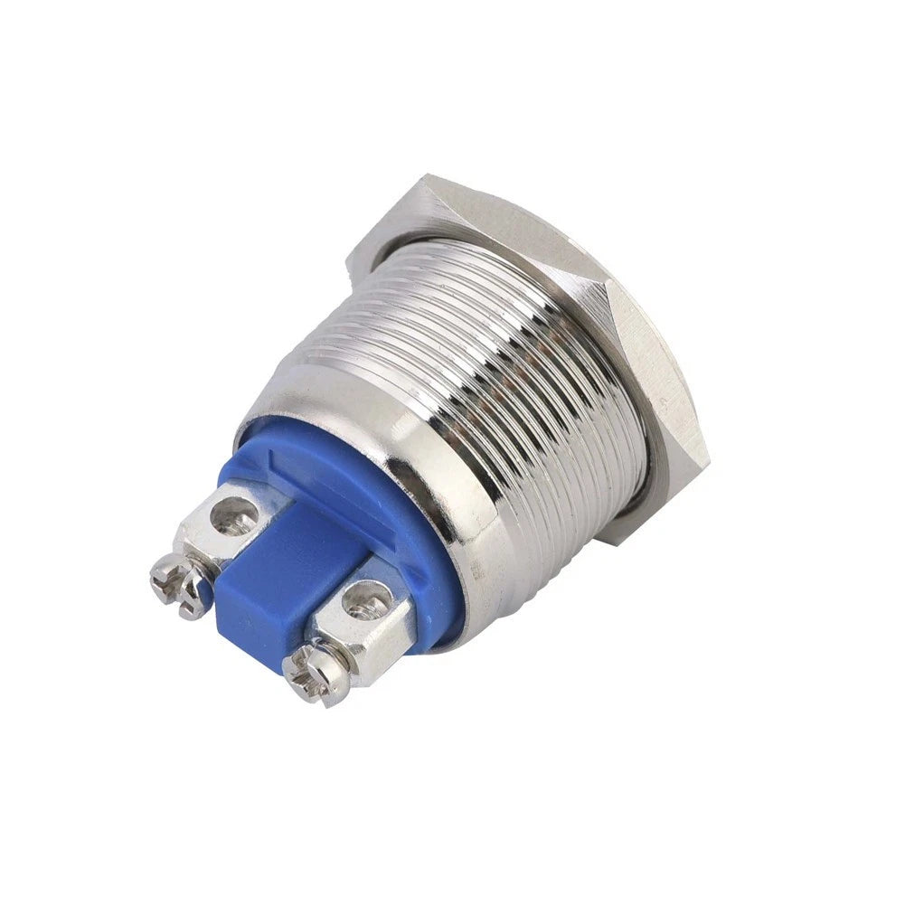 Momentary Switch for Automobiles (12V, 19mm, Stainless Steel, Waterproof)