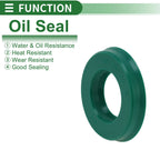 Set of 5 Oil Seal Rotary Shaft Seal 25x45x8mm High Pressure Green for Automotive
