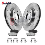 Set of 2 Front Disc Rotors & Ceramic Brake Pads for Nissan Altima (2007–2013)