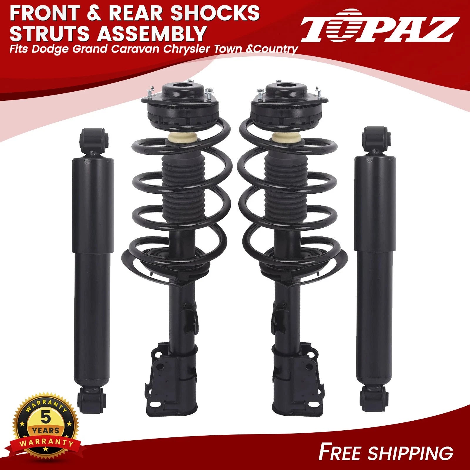Front Strut & Rear Shock Absorber for Dodge Grand Caravan Chrysler Town & Country