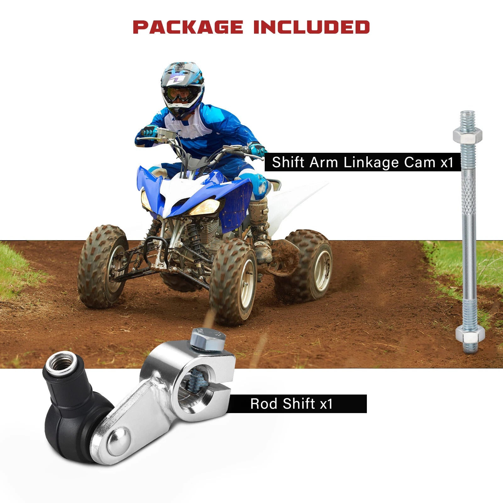 Shift Arm Linkage Cam & Shift Rod for Yamaha Big Bear Wolverine Kodiak (1990-2006)