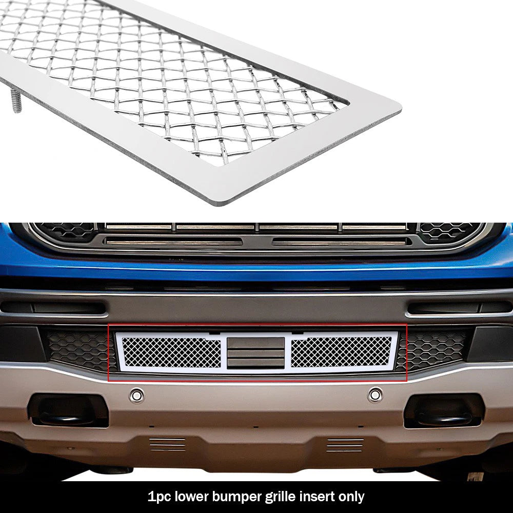 Stainless Chrome Mesh Grille Insert for Ford Ranger (2019–2023)